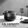 JOYOUNG Electric Rice Cooker, 3.5L, Stainless Steel, Steaming & 12H...