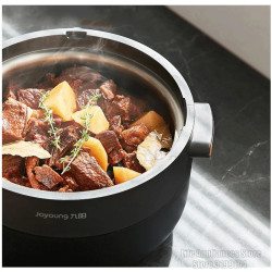 JOYOUNG Electric Rice Cooker, 3.5L, Stainless Steel, Steaming & 12H...