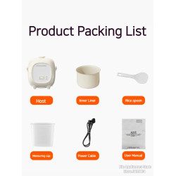 JOYOUNG Mini Rice Cooker - 1.2L for 1-2 People