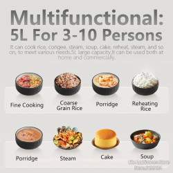 JOYOUNG 5L Rice Cooker: Multifunctional Cooking for Families