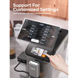 HIBREW Espresso Machine: Auto Cappuccino, 6 Coffees, Grinder & Touc...