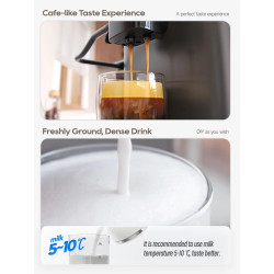 HIBREW Espresso Machine: Auto Cappuccino, 6 Coffees, Grinder & Touc...