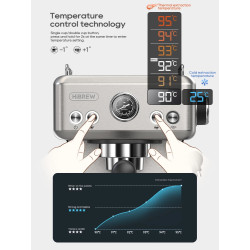 HIBREW 20 Bar Espresso Machine: Adjustable Temp, 58mm Portafilter
