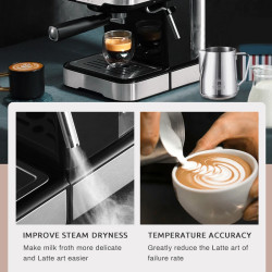 HIBREW 20 Bar Espresso Machine: Semi-Automatic Cappuccino & Hot Water