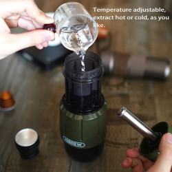 HIBREW 2-in-1 Portable Espresso Maker: Hot/Cold Brew