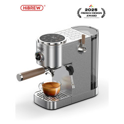 HIBREW Semi-Automatic Espresso: 3 Temp Settings, 20 Bar Pressure