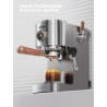 HIBREW Semi-Automatic Espresso: 3 Temp Settings, 20 Bar Pressure