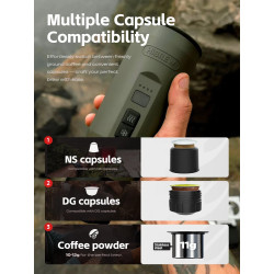HIBREW Portable Espresso - Car/Camping Coffee Maker