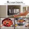 SUPOR Electric Hot Pot & Rice Cooker: Stainless Steel, Family-Sized