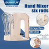 SUNATUR 3-in-1 Electric Hand Mixer: Whisk, Blend, Bake