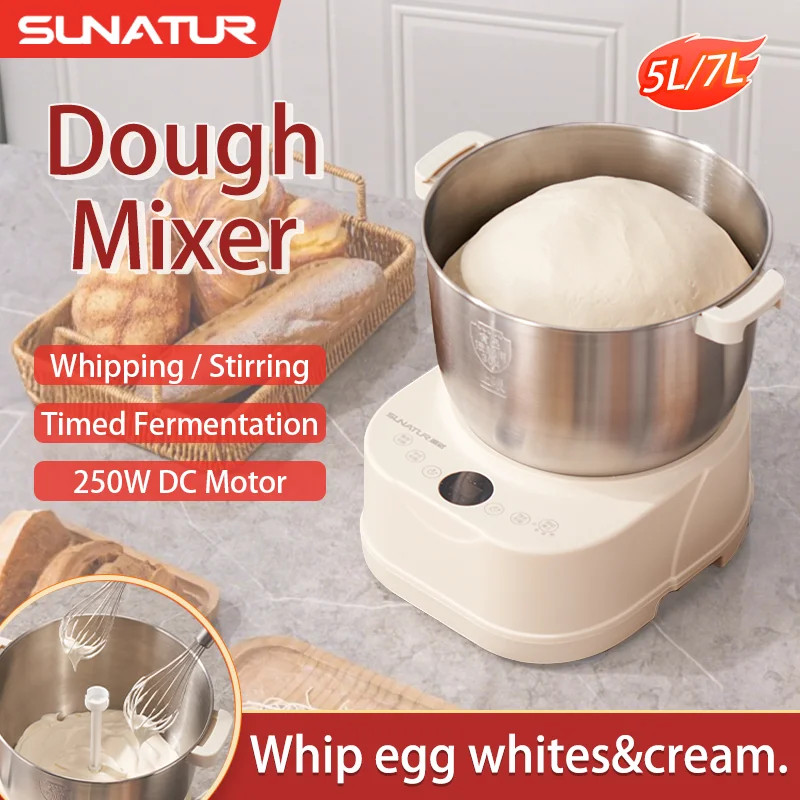 SUNATUR Electric Dough Mixer & Blender: Versatile Kitchen Powerhouse