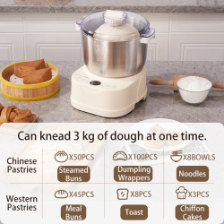 SUNATUR Electric Dough Mixer & Blender: Versatile Kitchen Powerhouse