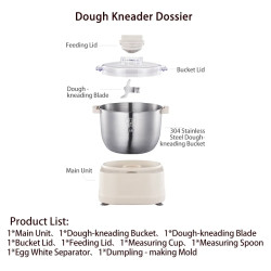 SUNATUR Electric Dough Mixer & Blender: Versatile Kitchen Powerhouse