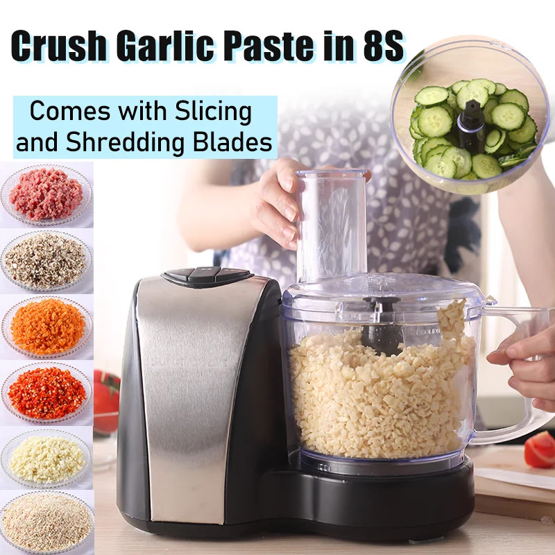 SUNATUR 1.8L Food Processor: Crush, Chop & Grind with Ease