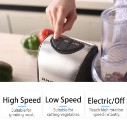 SUNATUR 1.8L Food Processor: Crush, Chop & Grind with Ease