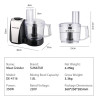 SUNATUR 1.8L Food Processor: Crush, Chop & Grind with Ease