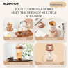SUNATUR Electric Milk Frother & Coffee Maker - Fast & Portable