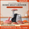 SUNATUR 700W Electric Grinder & Chopper: Meat Mincing, Sausage Making