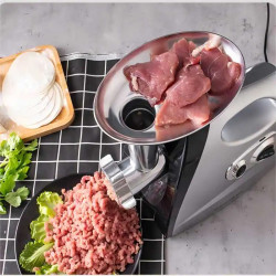 SUNATUR 700W Electric Grinder & Chopper: Meat Mincing, Sausage Making