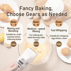 SUNATUR Electric Hand Mixer - Powerful, Versatile & Easy to Store