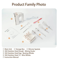 SUNATUR Electric Hand Mixer - Powerful, Versatile & Easy to Store