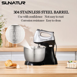 SUNATUR 3.5L Mixer: Powerful 2-in-1 for Baking & Blending