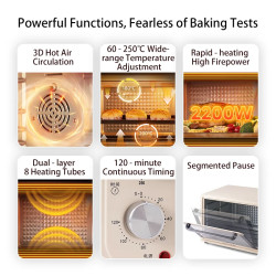 SUNATUR Electric Oven: Pizza & Pastry Perfection - 60L