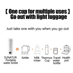 SUNATUR Smart Self-Heating Coffee Mug - Keep Drinks Hot Anywhere
