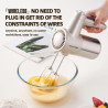 SUNATUR Wireless Hand Mixer: Powerful Mixing for Cakes & More