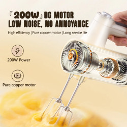 SUNATUR Wireless Hand Mixer: Powerful Mixing for Cakes & More