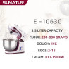SUNATUR 5.5L Stand Mixer: Powerful Kneading, Blending & More